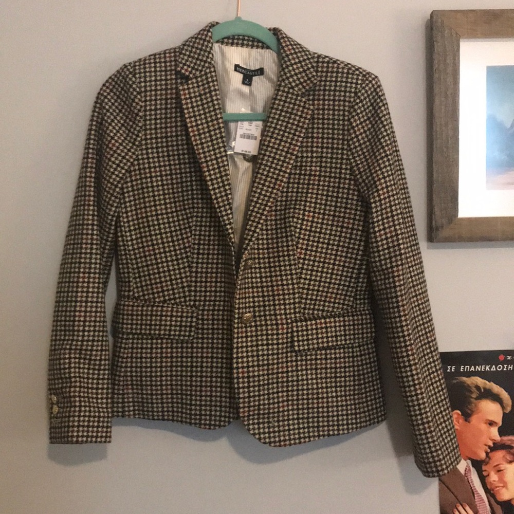 Herringbone wool blazer (new with tags)